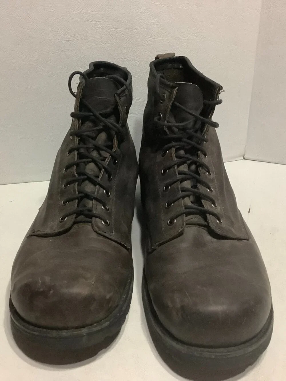 The Brookland Boot Co Roughlands Boots Leather Brown Gumlite Soles Size 11 USA